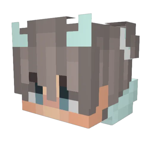 XzcxzX Minecraft avatar head, 3D render