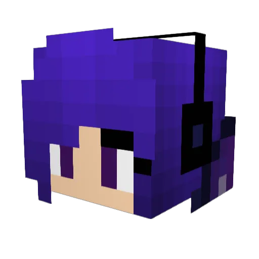 Xzenaes Minecraft avatar head, 3D render