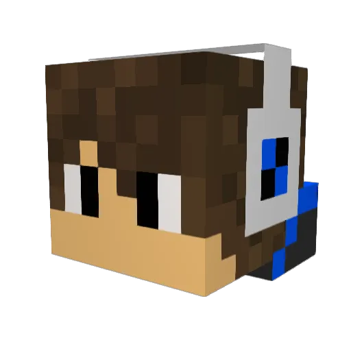 Xzero_HD Minecraft avatar head, 3D render