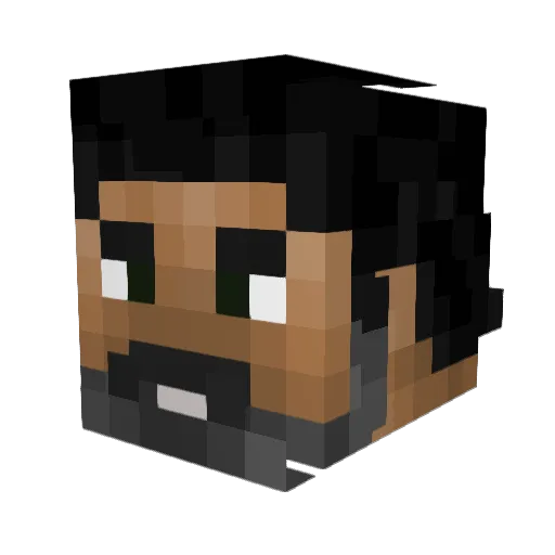 Xzetto Minecraft avatar head, 3D render