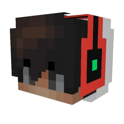 Xzyled Minecraft avatar head, 3D render