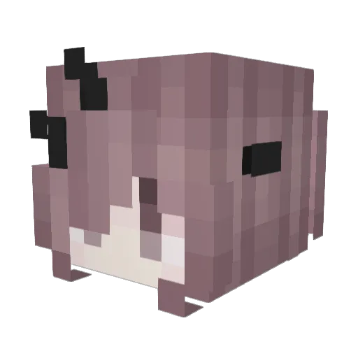 Xzylree Minecraft avatar head, 3D render