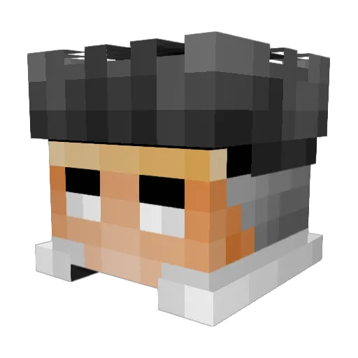 Y00MY Minecraft avatar head, 3D render