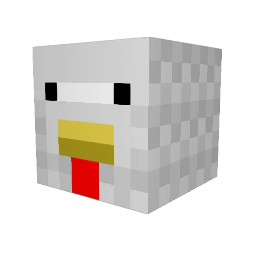 Y03RU Minecraft avatar head, 3D render