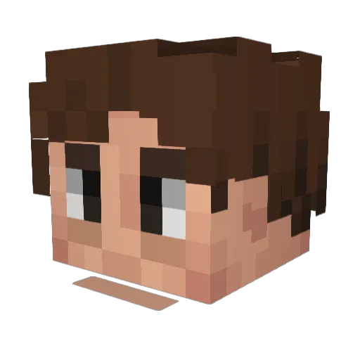 Y0H0MIE Minecraft avatar head, 3D render