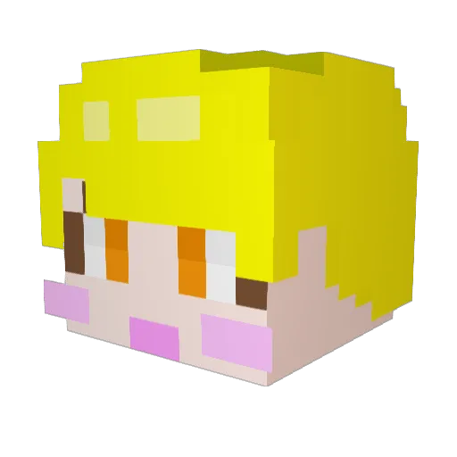 Y0ONSU Minecraft avatar head, 3D render