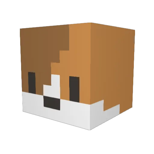 Y0RK2 Minecraft avatar head, 3D render
