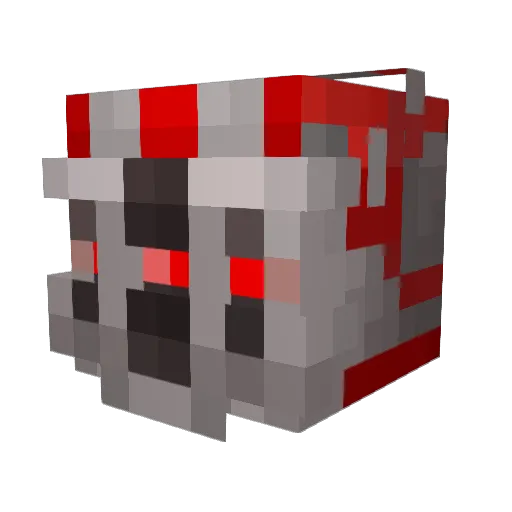 Y0Shark Minecraft avatar head, 3D render