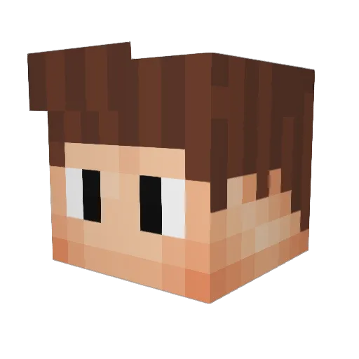 Y0UC3F Minecraft avatar head, 3D render