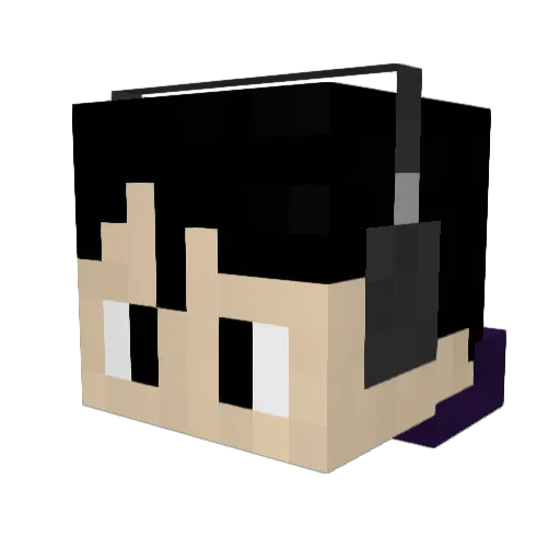 Y0UQ1 Minecraft avatar head, 3D render