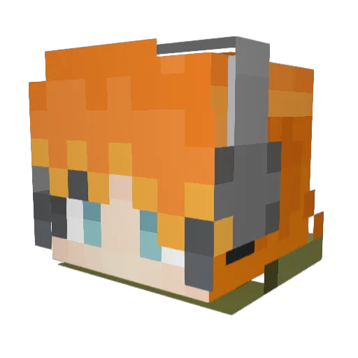Y0Utopia0 Minecraft avatar head, 3D render