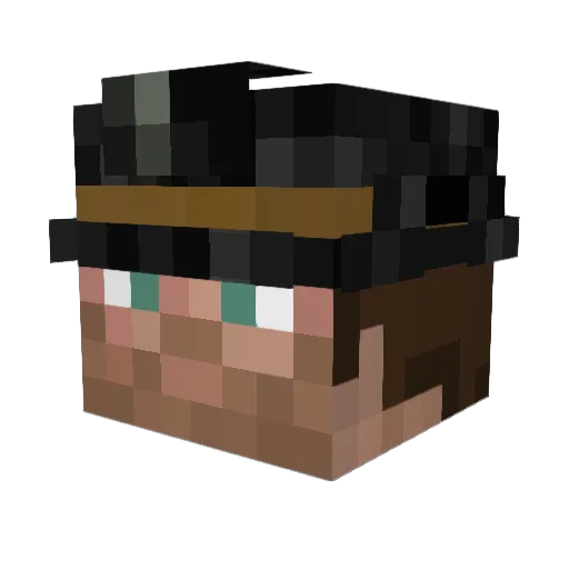 Y0X0 Minecraft avatar head, 3D render