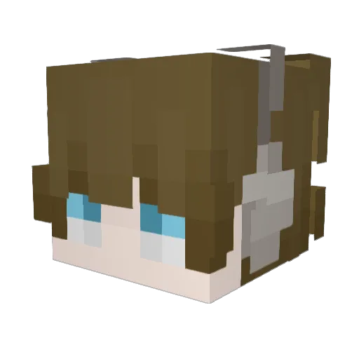 Y0lkster Minecraft avatar head, 3D render
