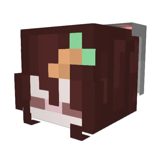 Y0maa Minecraft avatar head, 3D render