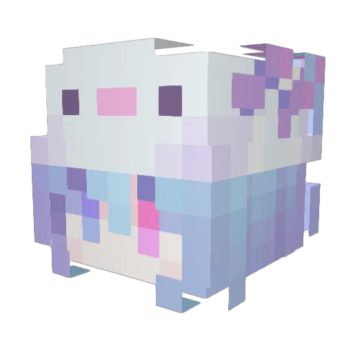 Y0o0ru Minecraft avatar head, 3D render