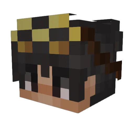 Y0spin Minecraft avatar head, 3D render
