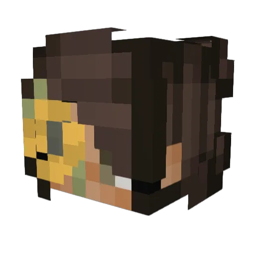 Y0uSalty Minecraft avatar head, 3D render