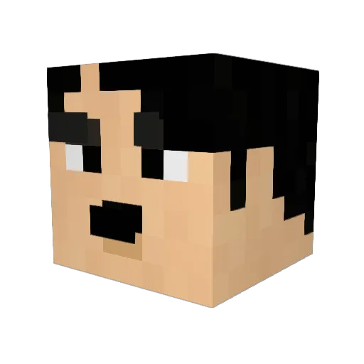 Y0urGuy Minecraft avatar head, 3D render