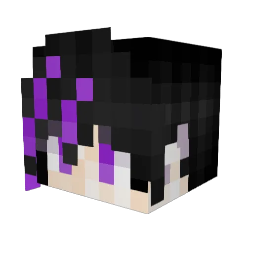 Y0w0Y Minecraft avatar head, 3D render