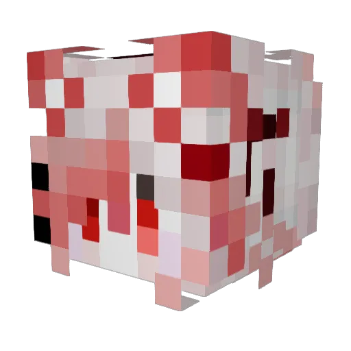 Y1eming Minecraft avatar head, 3D render