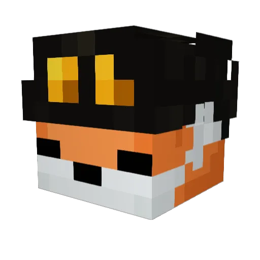Y1outo Minecraft avatar head, 3D render