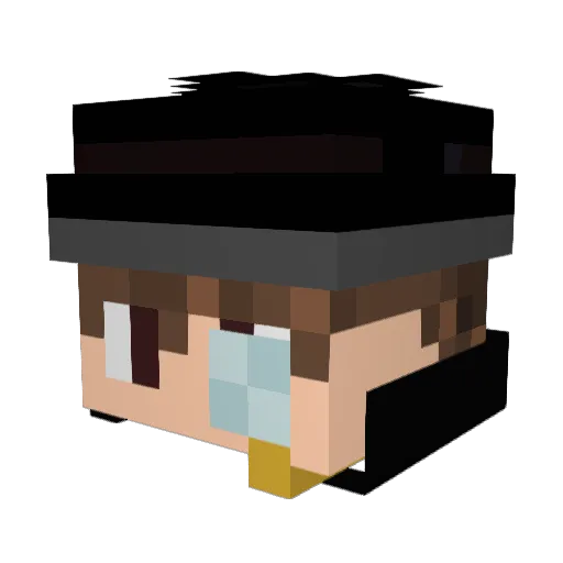 Y2HFE Minecraft avatar head, 3D render