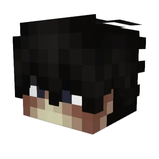 Y2KPeter Minecraft avatar head, 3D render
