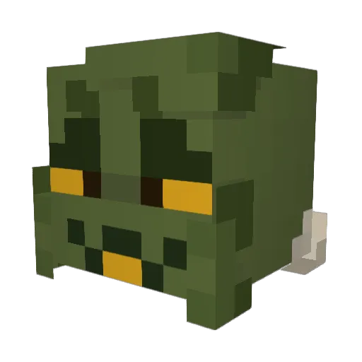 Y2KRITTER Minecraft avatar head, 3D render