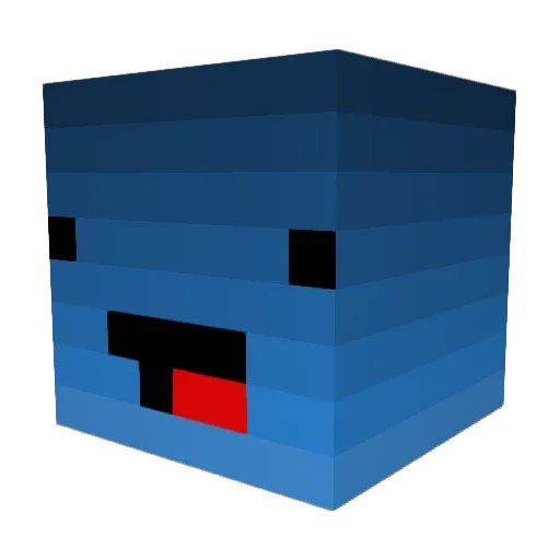Y2KROX Minecraft avatar head, 3D render