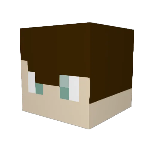 Y2THEGZ Minecraft avatar head, 3D render