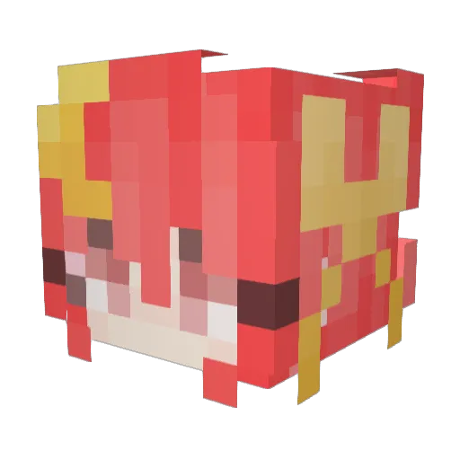 Y2ma Minecraft avatar head, 3D render
