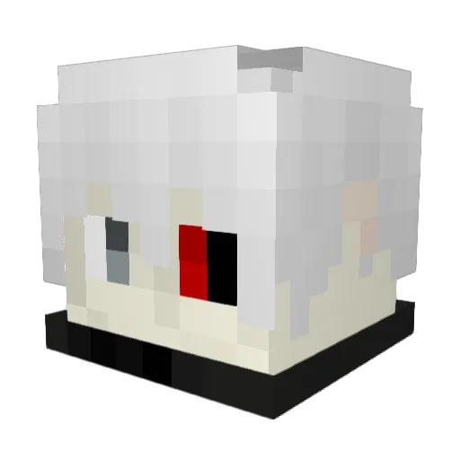 Y33TxLxRD Minecraft avatar head, 3D render