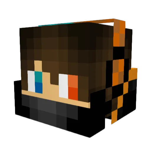 Y3RBERD Minecraft avatar head, 3D render