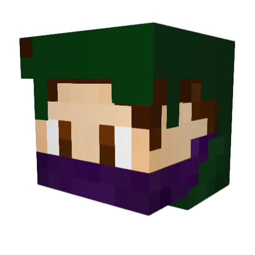 Y3ntl3 Minecraft avatar head, 3D render