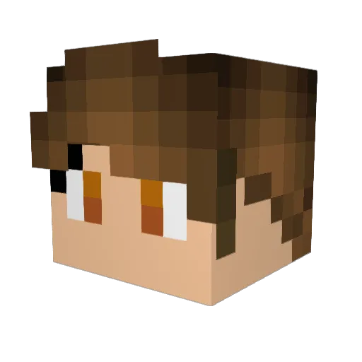 Y44t4 Minecraft avatar head, 3D render