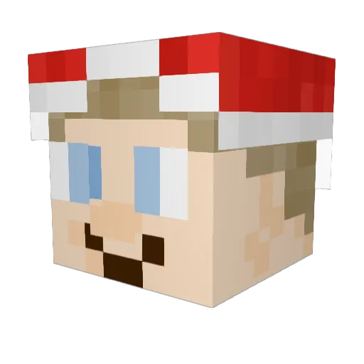 Y4B01 Minecraft avatar head, 3D render