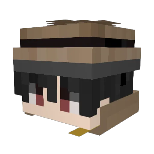 Y4HuZ0 Minecraft avatar head, 3D render