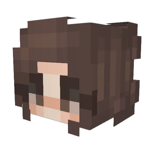 Y4SMIN Minecraft avatar head, 3D render