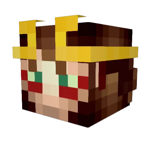 Y4Xxx Minecraft avatar head, 3D render