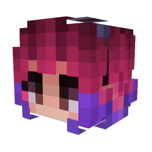 Y4mPT Minecraft avatar head, 3D render