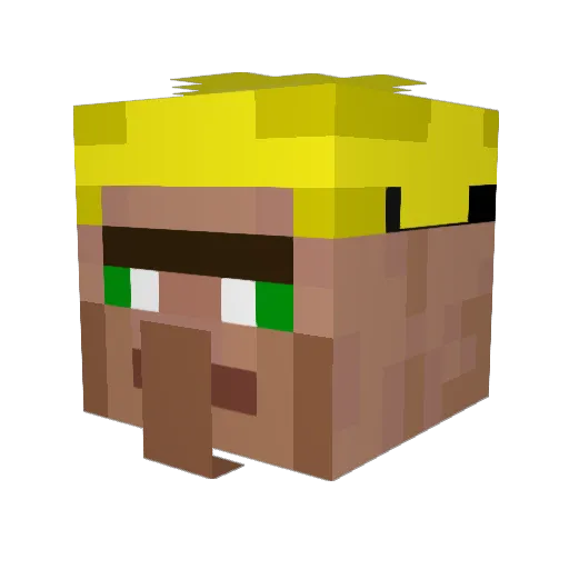 Y4rv1s Minecraft avatar head, 3D render