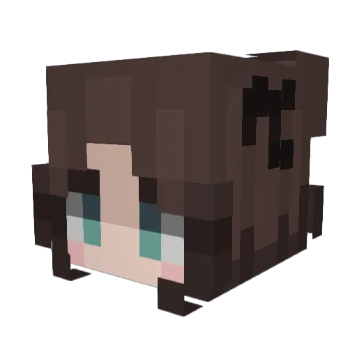 Y6NS Minecraft avatar head, 3D render