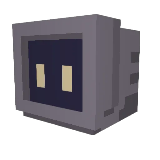Y7YA1 Minecraft avatar head, 3D render