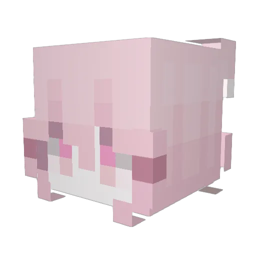 Y8023 Minecraft avatar head, 3D render