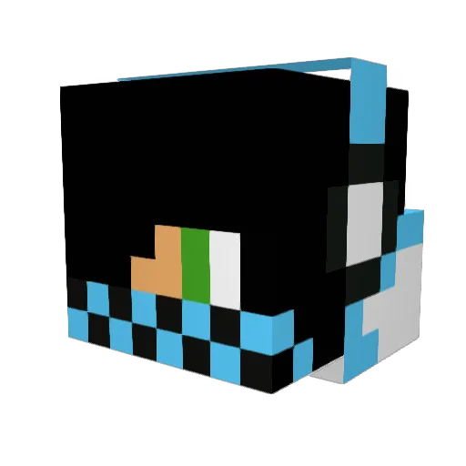 Y9_Wind Minecraft avatar head, 3D render