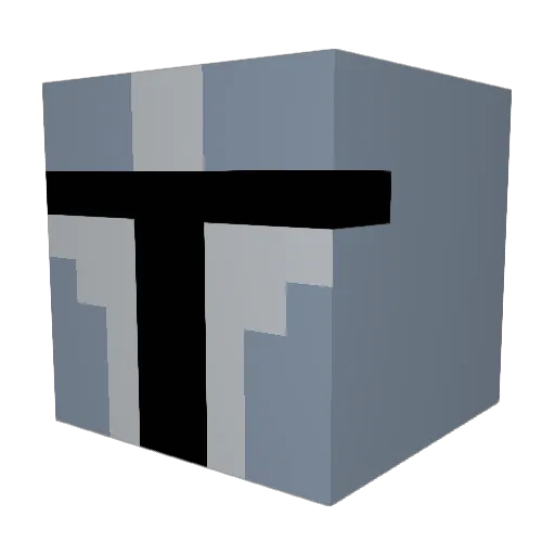 YAACOB Minecraft avatar head, 3D render