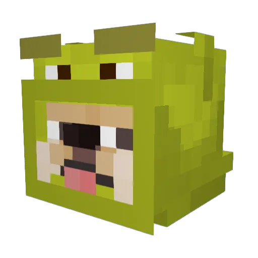YACACHA Minecraft avatar head, 3D render