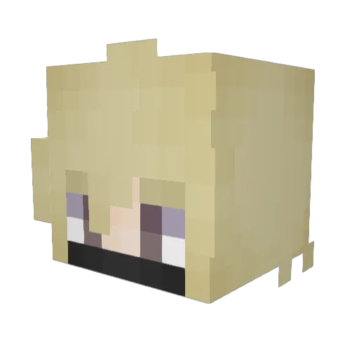 YADIER4 Minecraft avatar head, 3D render