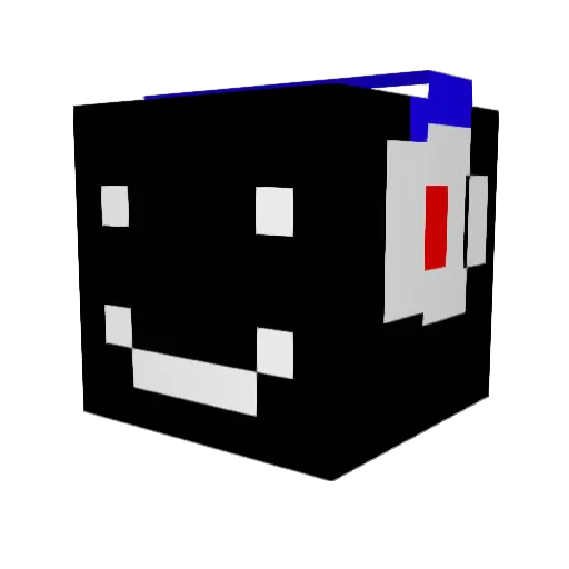 YAGAMIs Minecraft avatar head, 3D render