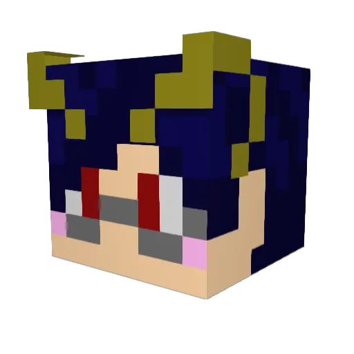 YAGI88 Minecraft avatar head, 3D render